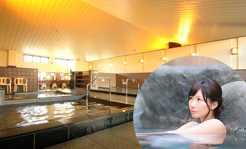 サウナ付き天然温泉かけ流し貸切風呂